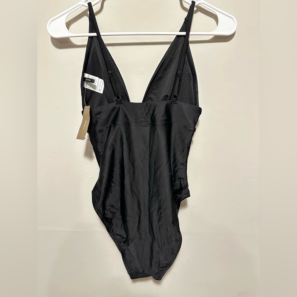 NWT J. Crew Plunge one-piece swimsuit Black Size 2 - Picture 6 of 12